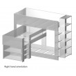 Triple Transverse bunk bed - Three single beds in one